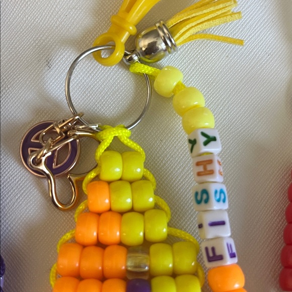 Colorful Beaded Keychains Set - Picture 3 of 4